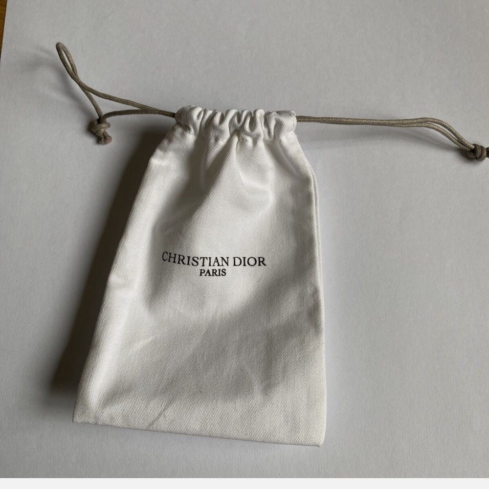 Dior Collection Preeve small drawstring cotton gift/dust bag white pouch New